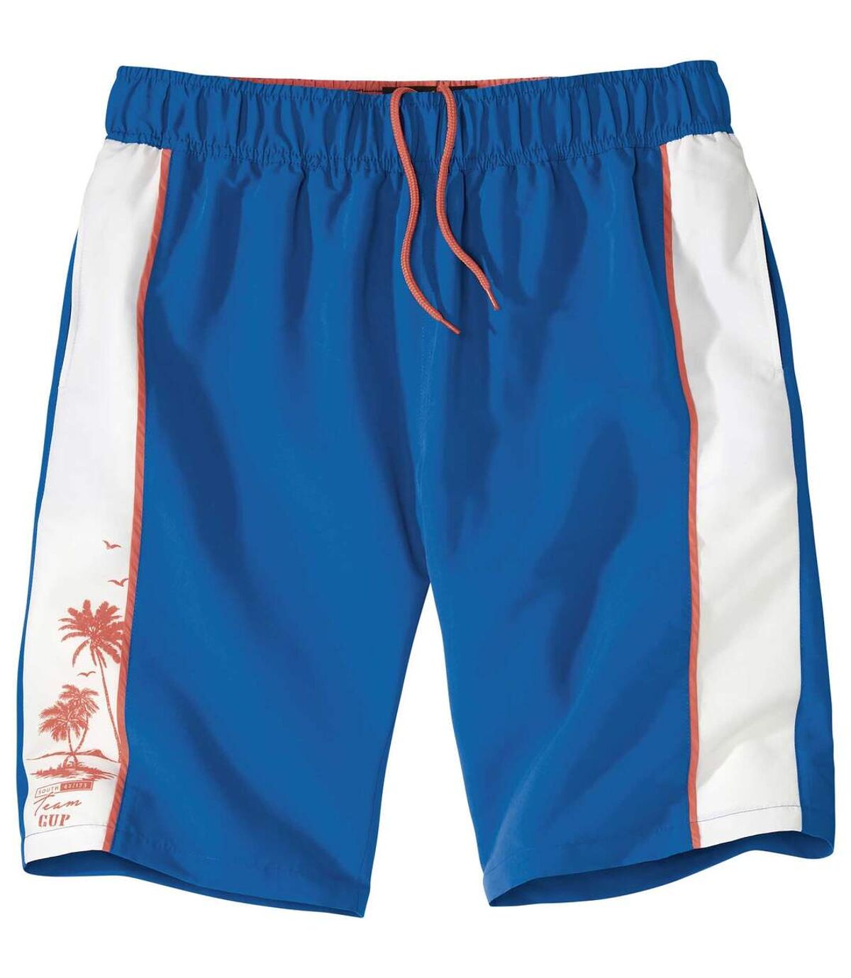 Men's Palm Print Swim Shorts - Blue Atlas For Men