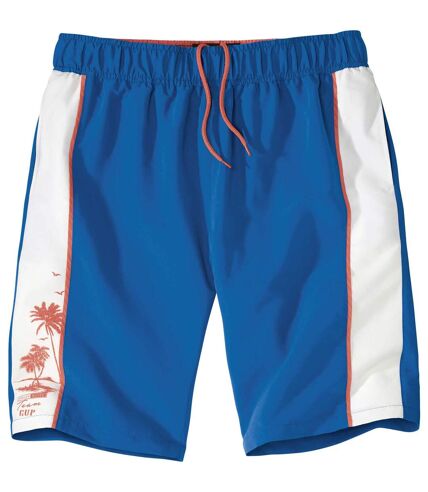 Men's Palm Print Swim Shorts - Blue