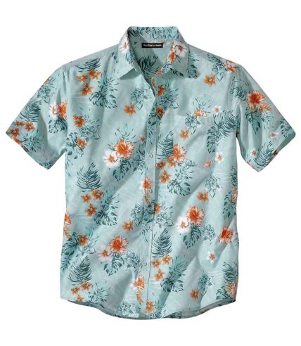 Men's Hawaiian Shirt - Sky Blue