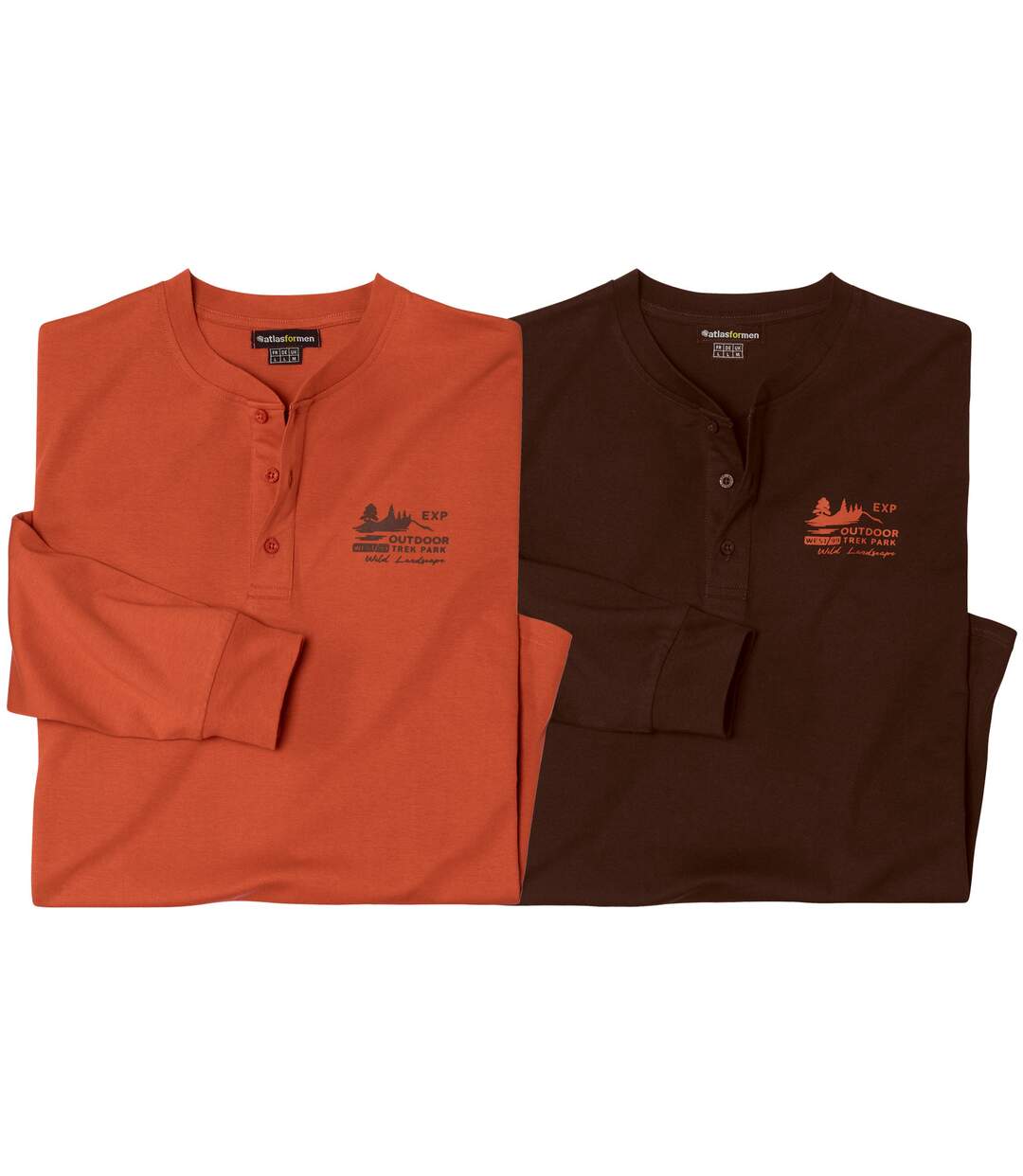 Lot de 2 Tee-Shirts Col Boutonné Unis-1