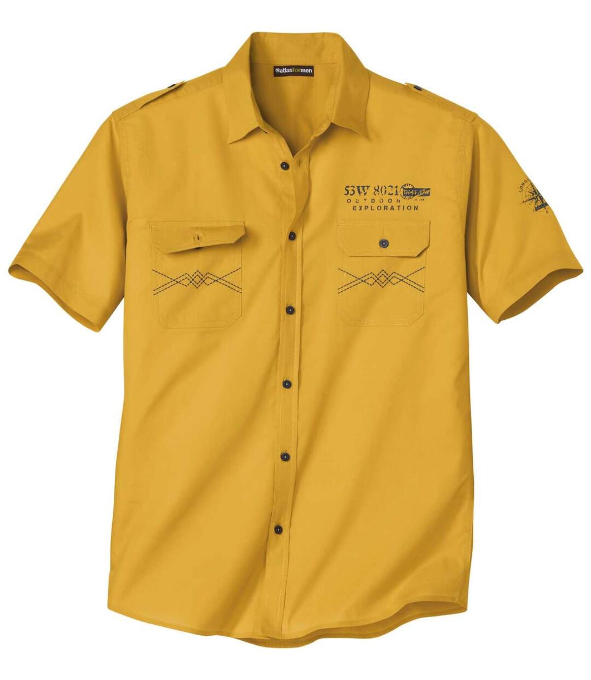 Men's Yellow Pilot-Style Shirt Atlas For Men