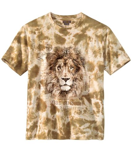 T-shirt met tie-dye effect Safari Lion