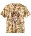 Batikované tričko Safari s potiskem lva