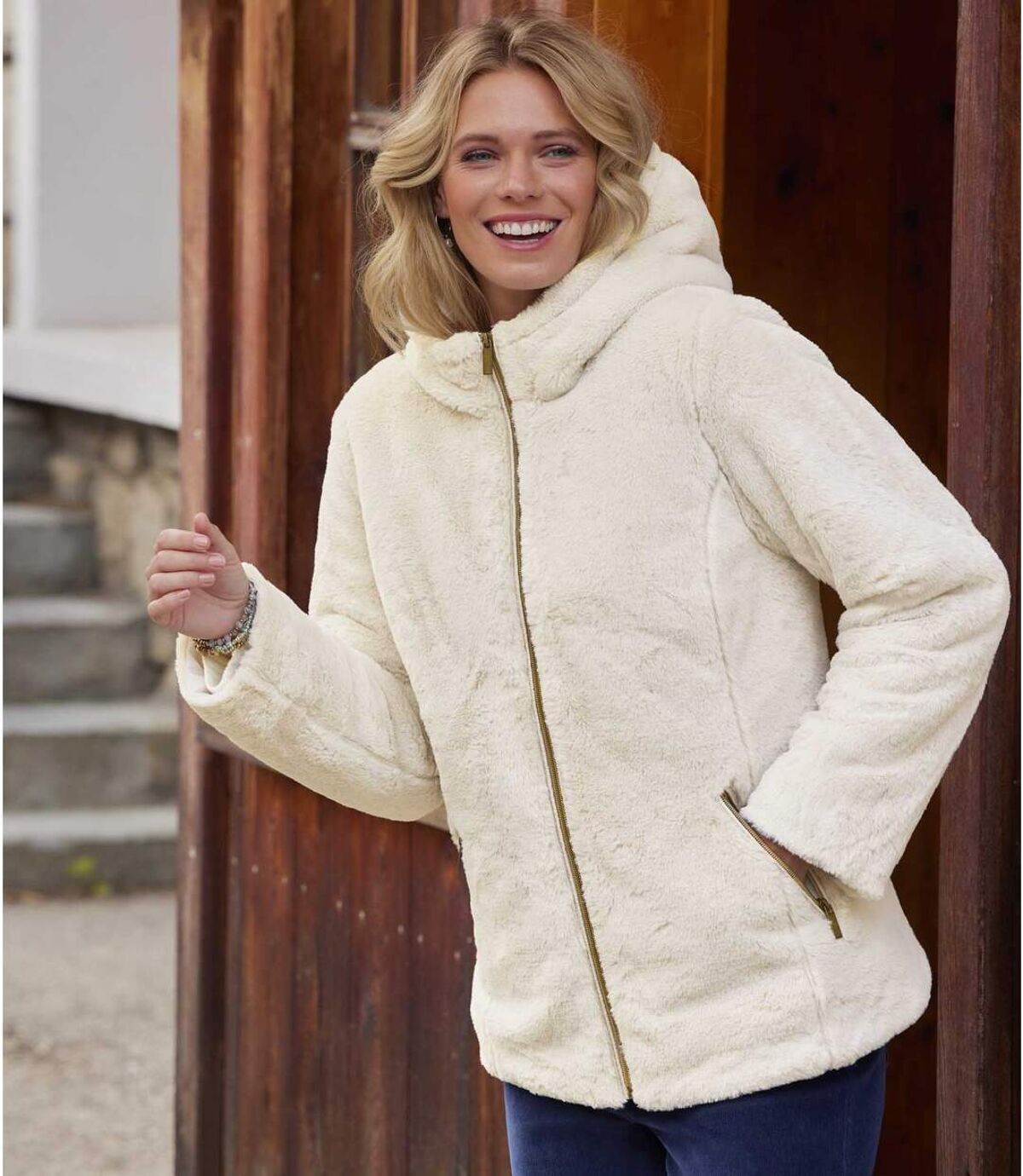 Kapuzen-Jacke aus Webpelz Atlas For Men
