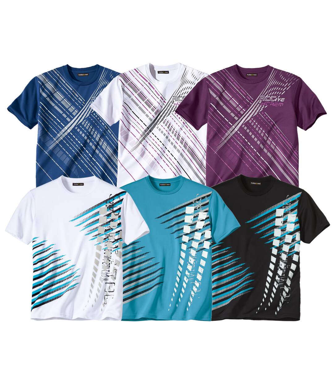 Pack of 6 Men's Graphic T-Shirts-1