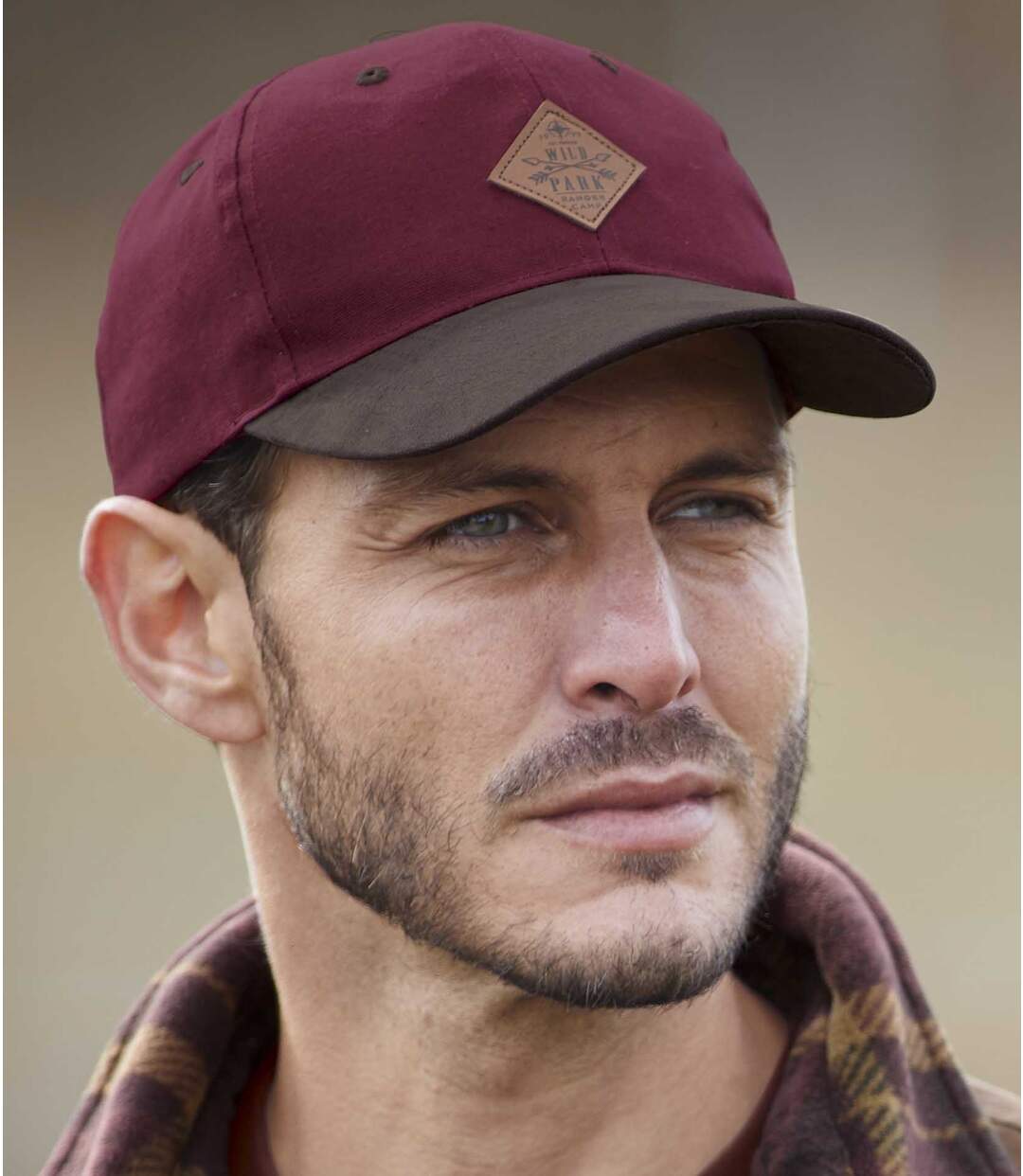 Men's Burgundy Cap - Wild Park-1