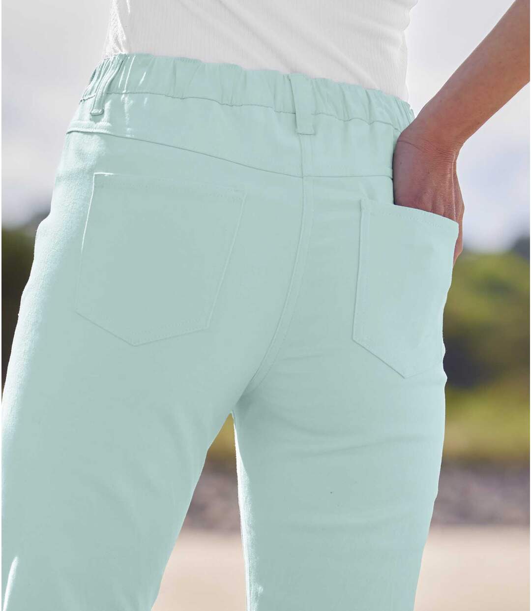 Women's Blue Stretchy Pants