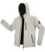 Men's Beige Hooded Softshell Jacket - Water-Repellent-1