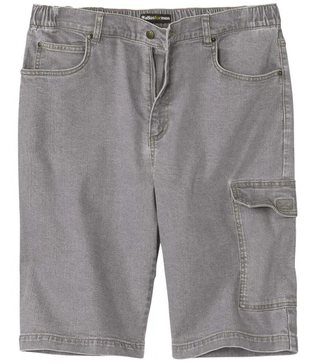 Le Bermuda Cargo en Jean Stretch Confort