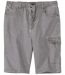Le Bermuda Cargo en Jean Stretch Confort-1