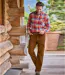 Pantalon Velours Cargo Taille Semi Elastiquée-3