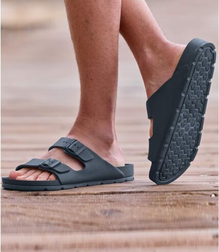 Men's Navy Slip-On Sandals
