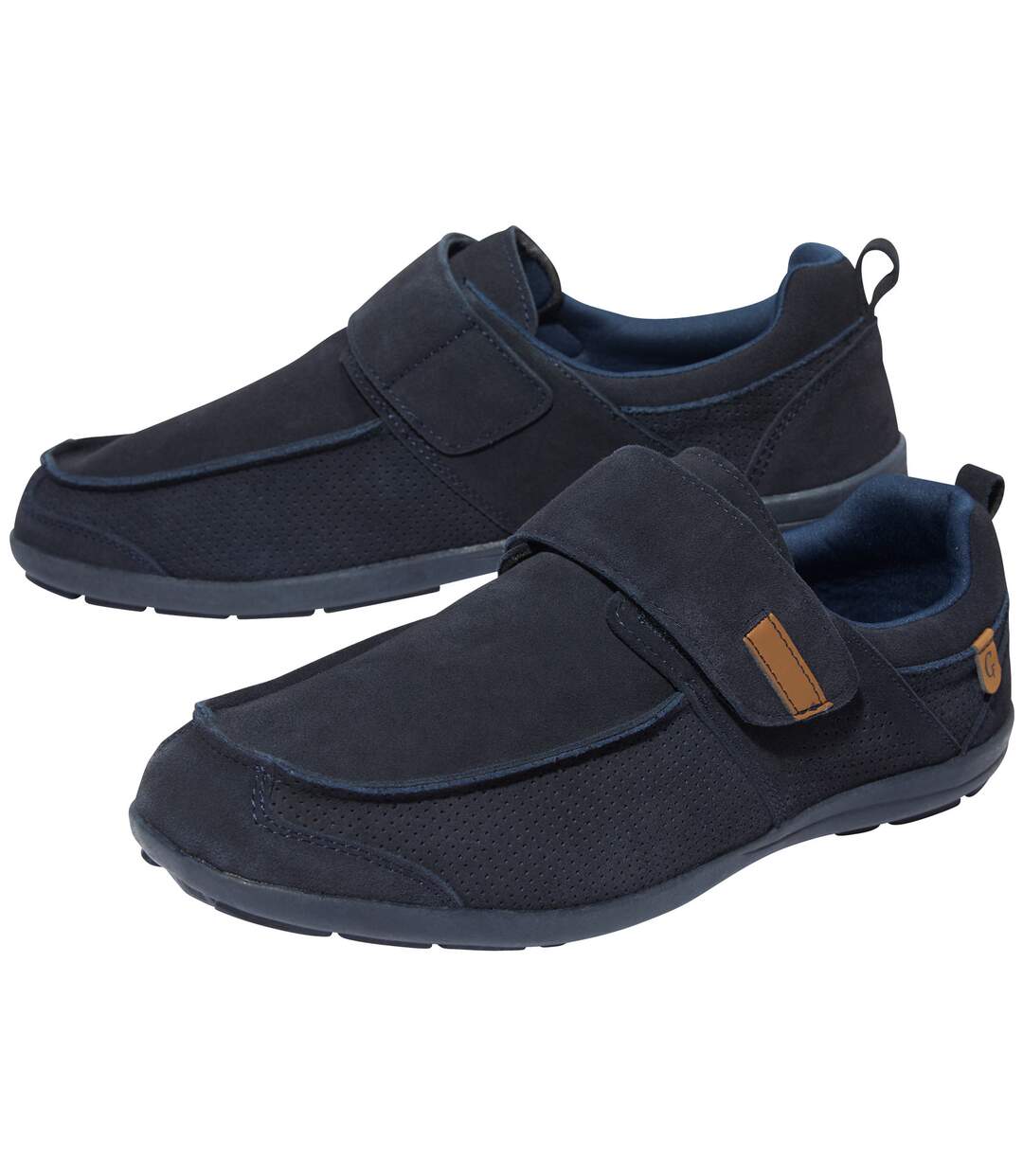 Mocassins autoagrippants homme - marine-1