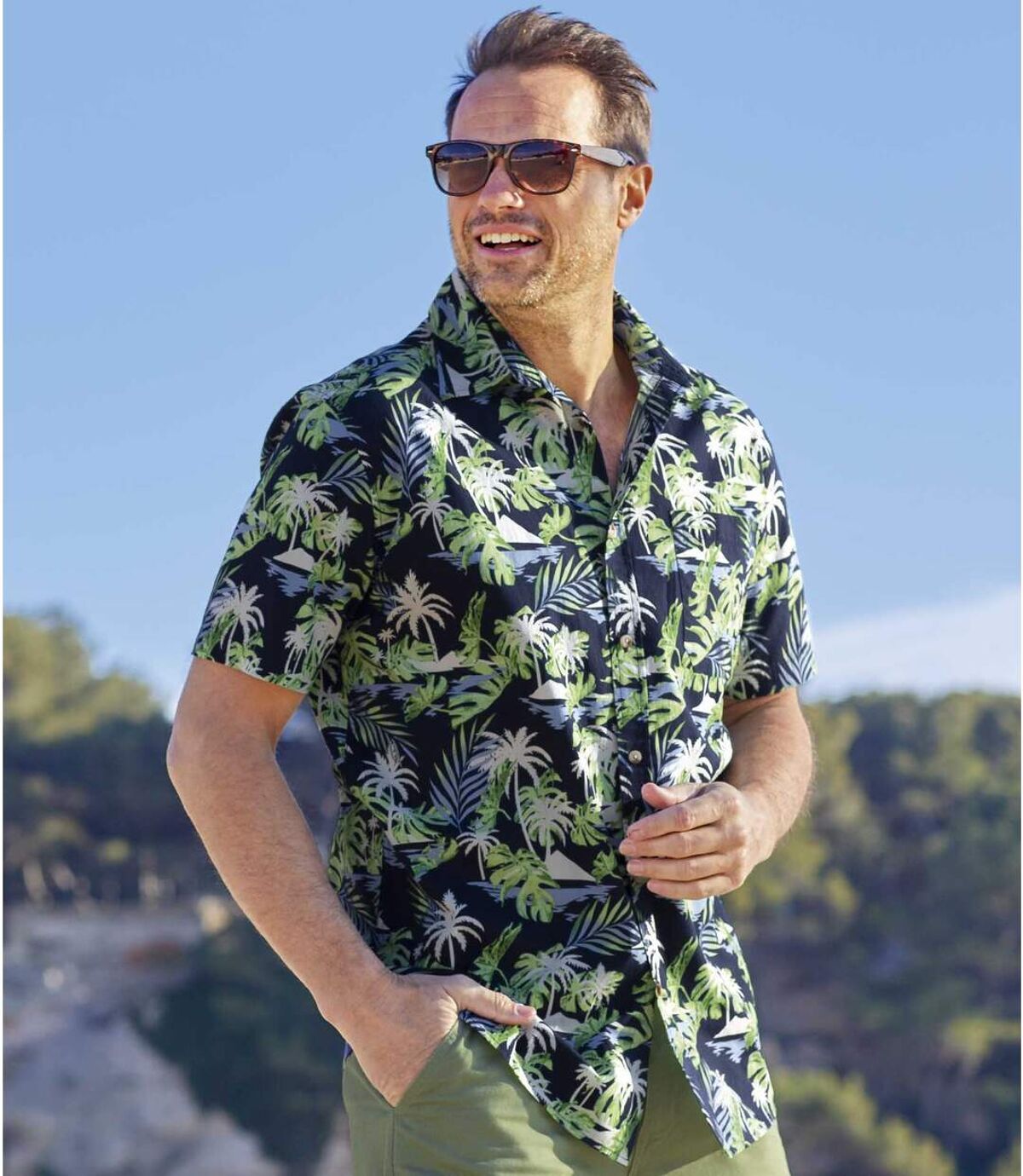 Men's Tropical Print Shirt Atlas For Men