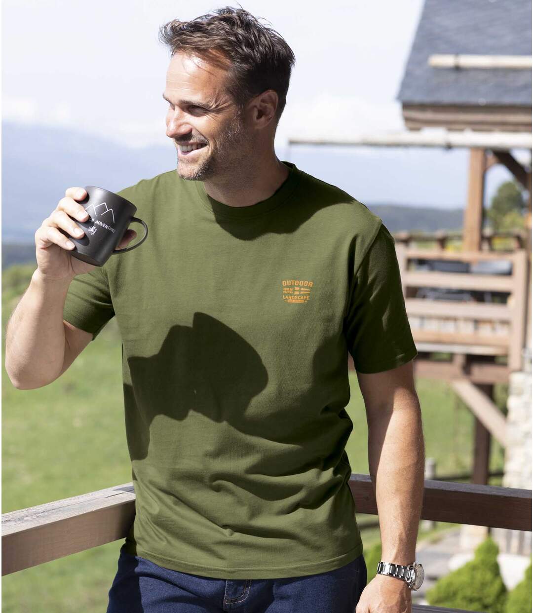 Set van 4 effen T-shirts Outdoor  Atlas For Men