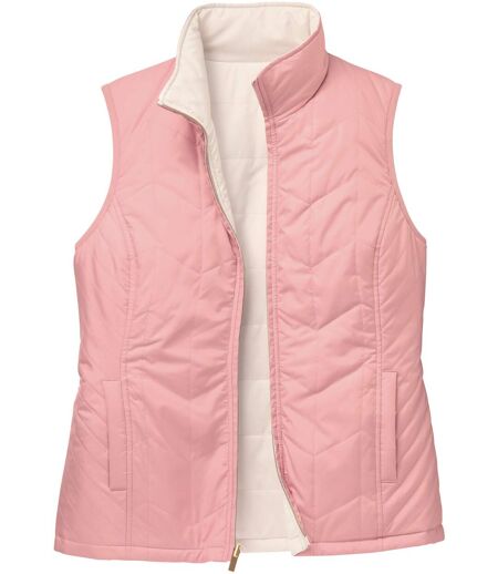 Women's Reversible Padded Gilet - Water-Repellent