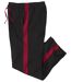 Men's Black Casual Jersey Trousers - Elasticated Waist