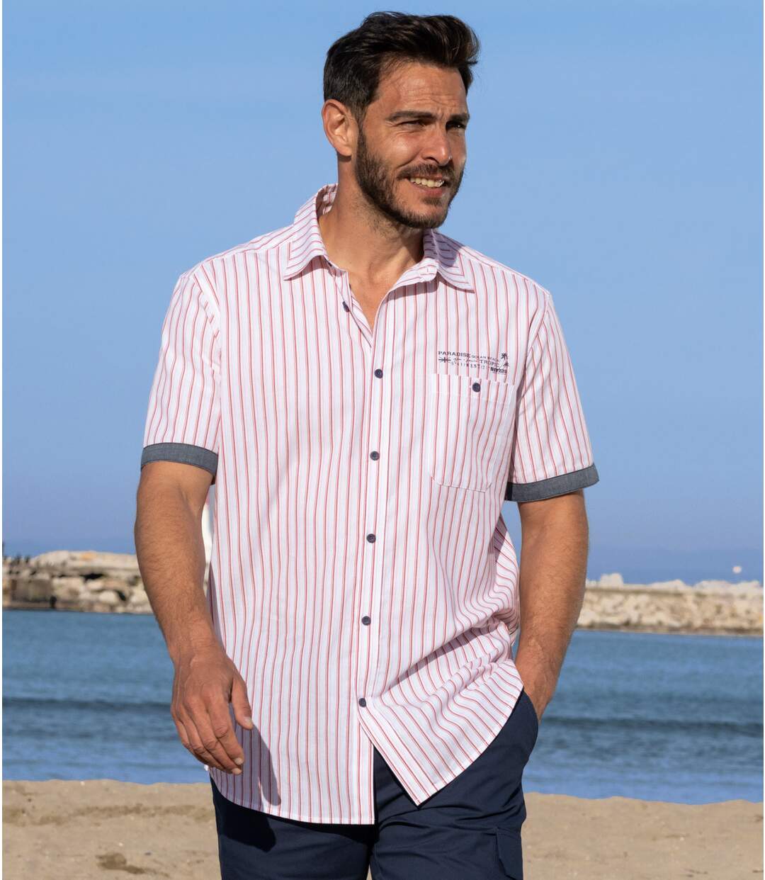 Lot de 2 Chemises Manches Courtes Rayées-3