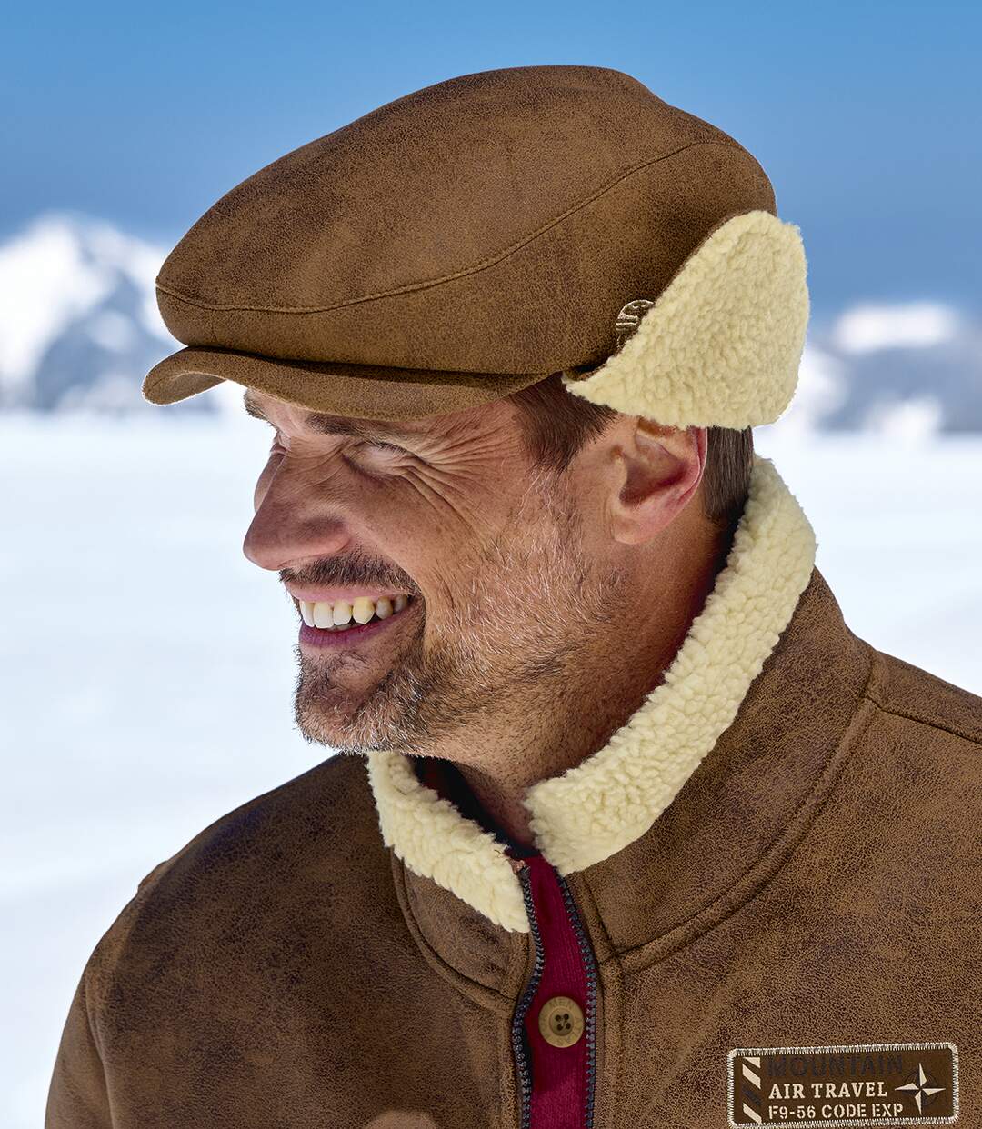 CASQUETTE PLATE CACHE OREILLE SUEDINE VIELLI SHERPA-4