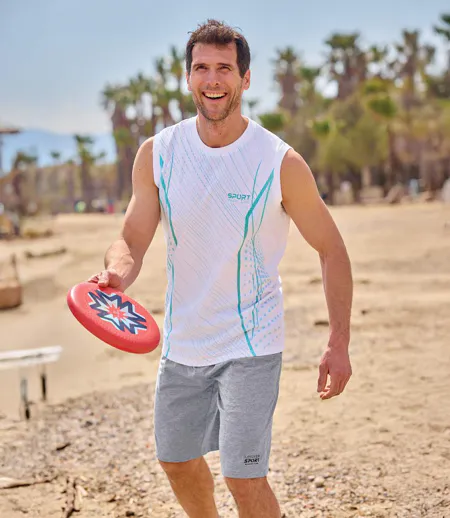 Le Lot de 2 Tee-Shirts Sans Manches Sport