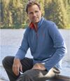 Pack of 2 Men's Half Zip Tops - Terracotta Blue Atlas For Men