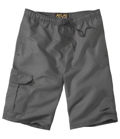 Men's Gray Casual Cargo Shorts