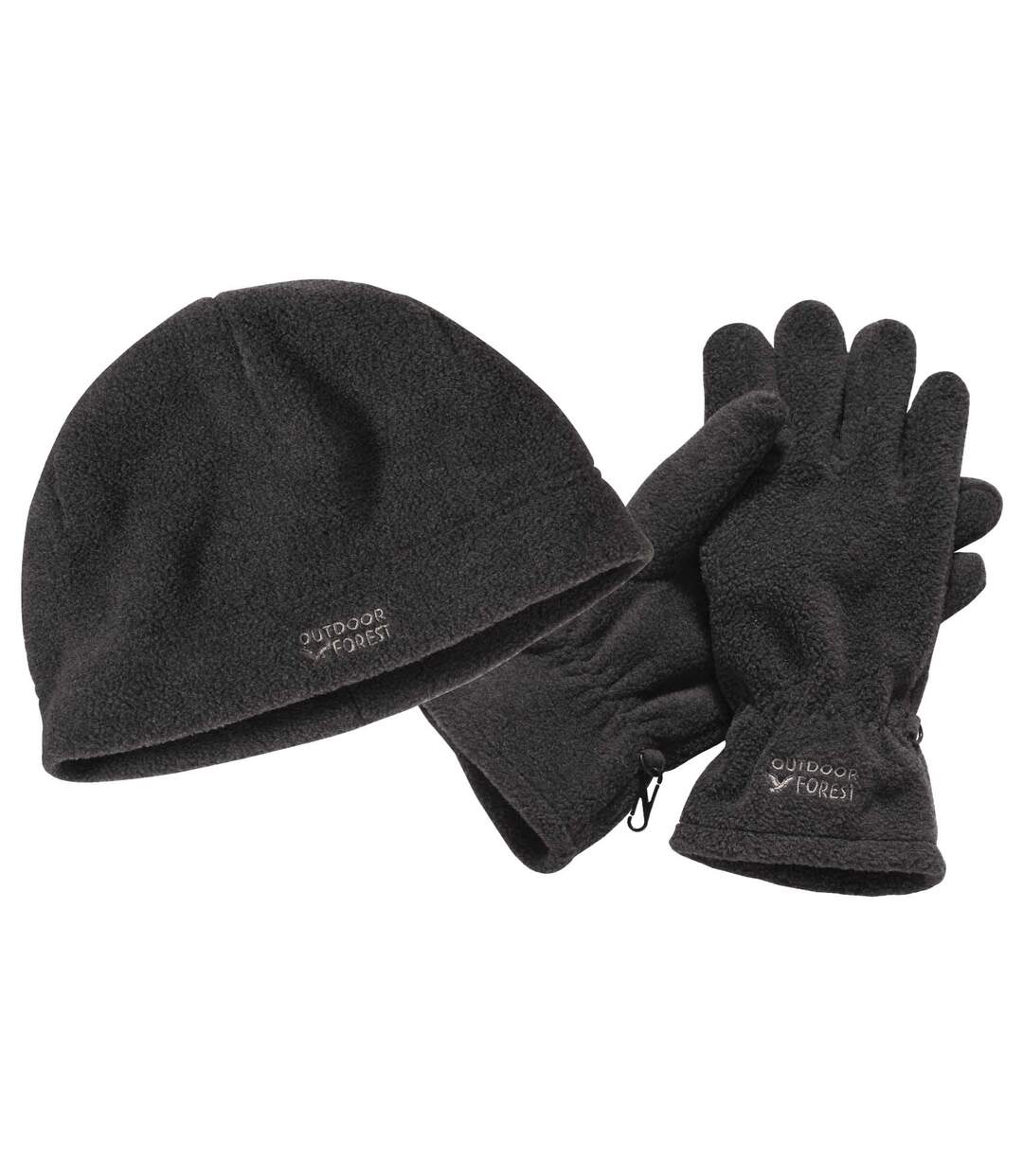 Men's Dark Gray Fleece Hat & Gloves Set Atlas For Men