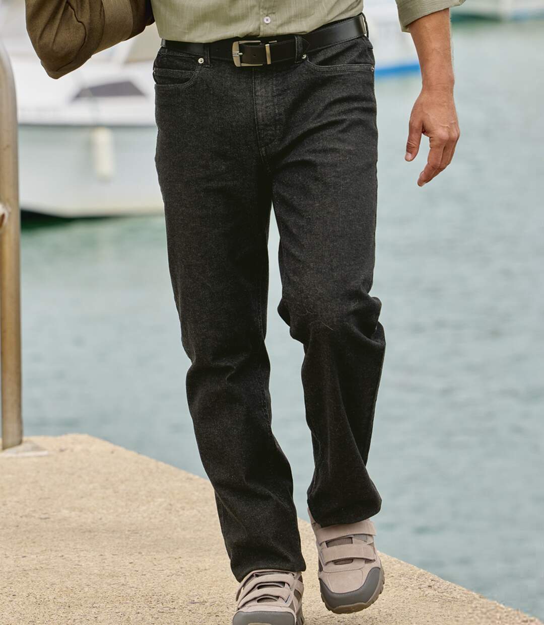 Le Jean Regular Stretch Noir-1