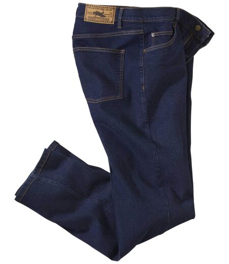 Dunkelblaue Stretch-Jeans im Regular-Schnitt