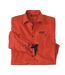 Men's Orange Aviator Shirt - Long Sleeves