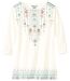 Women's Ecru Patterned Tunic