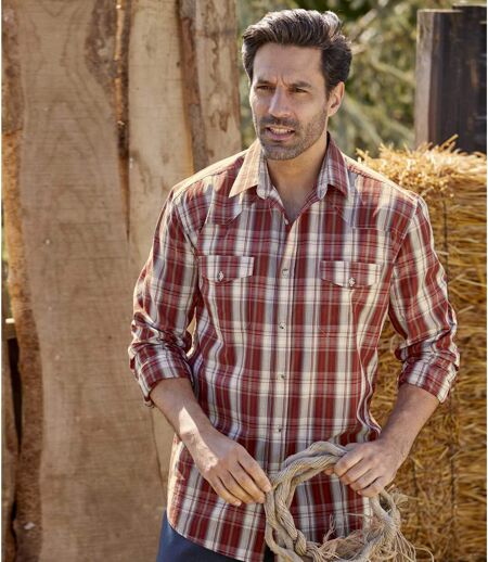 Men's Red Checked Shirt