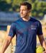 Pack of 3 Men's Active T-Shirts - Navy Grey Sky Blue-3