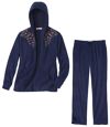 Huispak van fleece met borduursels en capuchon  Atlas For Men