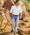 Stretch-Jeans in ausgewaschenem Blau Atlas For Men
