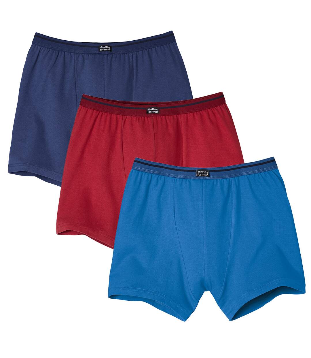 3er-Pack einfarbige Boxershorts mit Stretch-Effekt-1