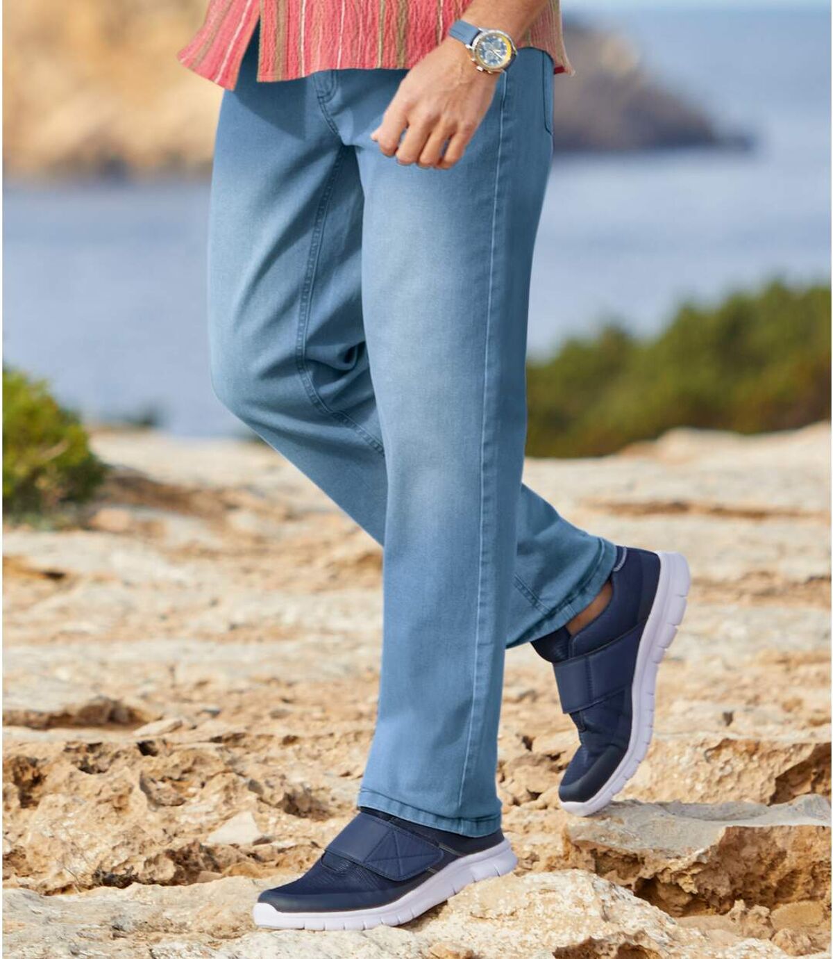 Lichtblauwe regular stretch jeans Atlas For Men