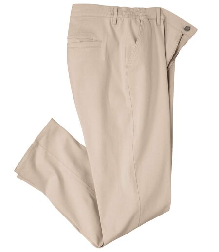 Pantalon chino extensible homme - beige