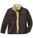 Blouson Aviateur Suédine Effet Cuir Vieilli-3