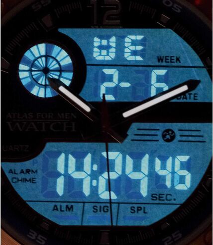 Horloge met dubbele tijdweergave