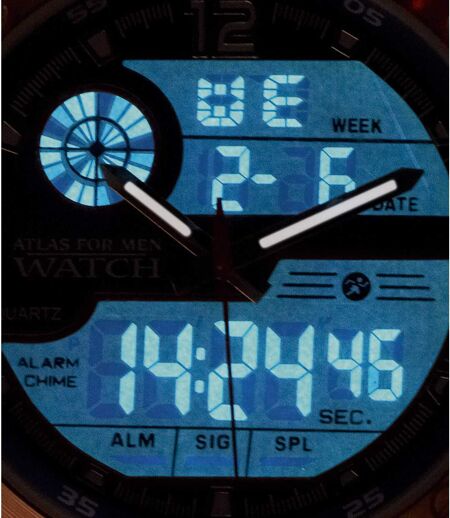 Horloge met dubbele tijdweergave