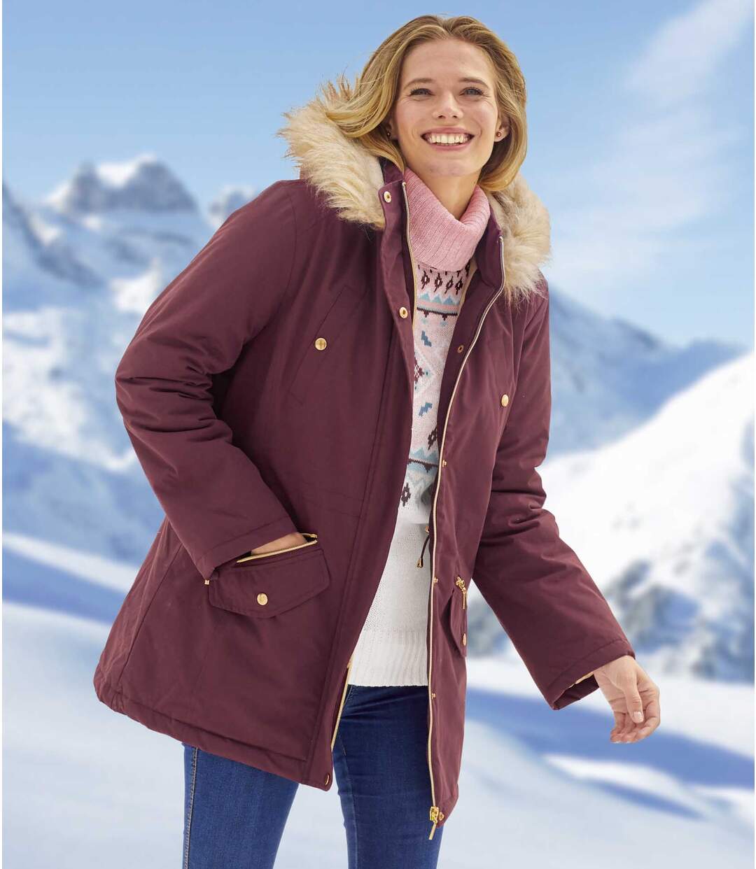 Plum 2025 parka coat