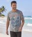 Le Tee-Shirt Tie and Dye Imprimé Vert-1