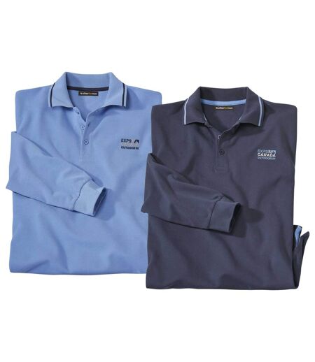Pack of 2 Men's Polo Shirts - Blue Navy