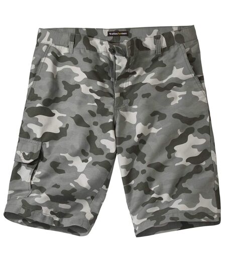 Men's Gray Camouflage Cargo Shorts
