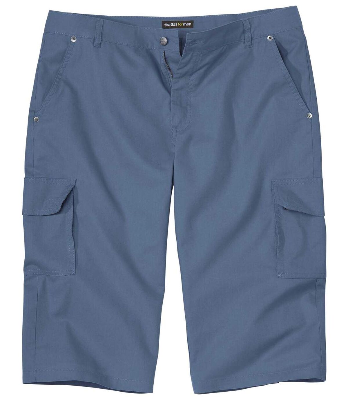 Men's Blue Cropped Cargo Pants Atlas For Men