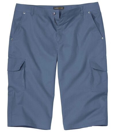 Men's Blue Cropped Cargo Pants