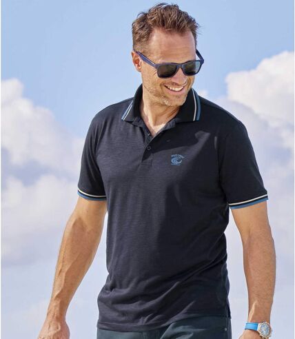 Pack of 2 Men's Summer Polo Shirts - Blue Navy