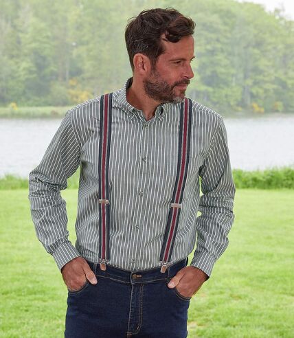 Men's Striped Suspenders