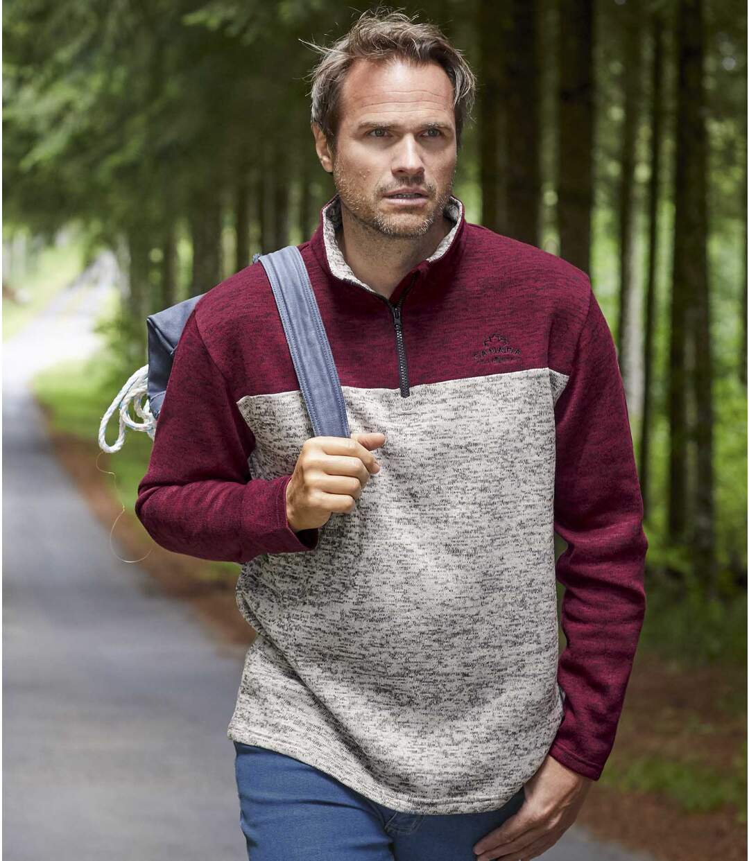 2er-Pack Molton-Sweatshirts Canada Escape Atlas For Men